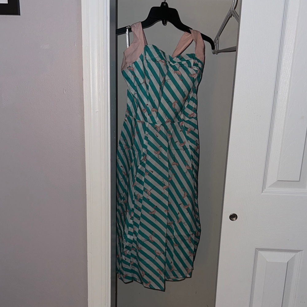 Striped Green and Pink Dress